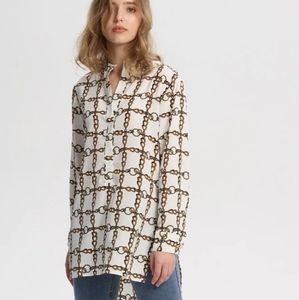 Gold chains tunic shirt dress Sz L